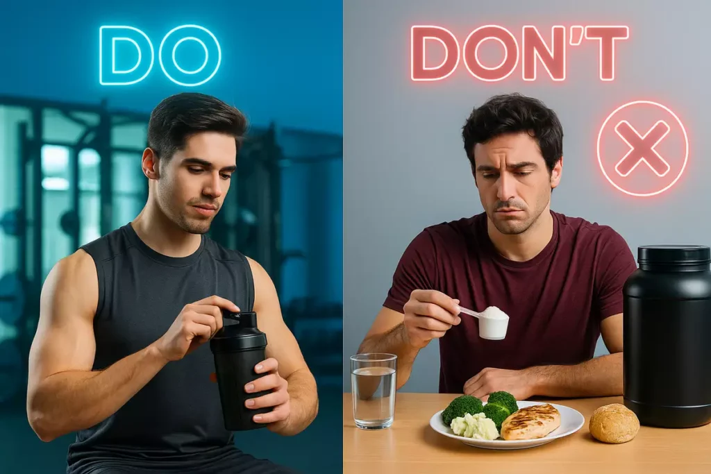 comparison of good and bad whey protein habits affecting progress