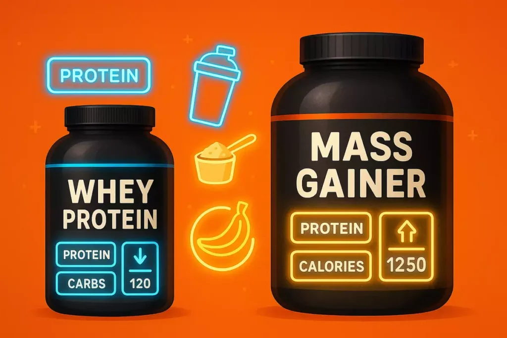 Basic differences between whey protein and mass gainer supplements