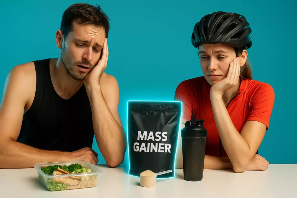 Endurance athletes with high calorie needs considering mass gainer