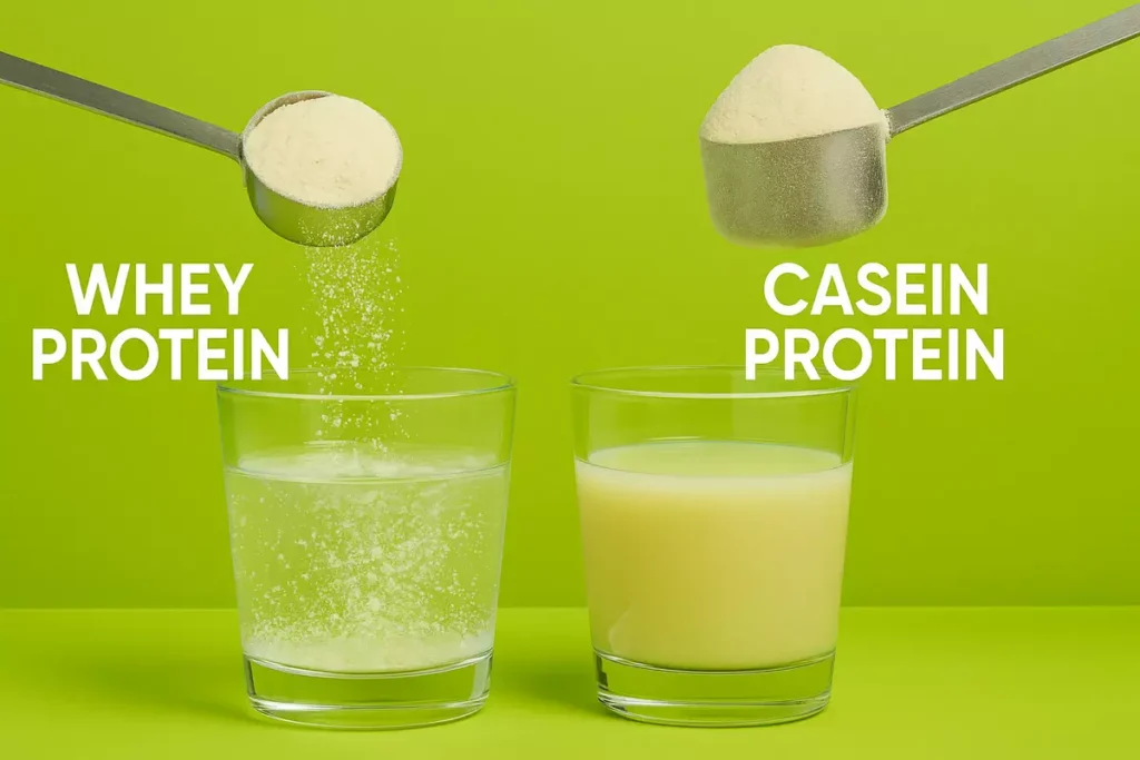 Slow-digesting casein protein visualized for sustained muscle recovery
