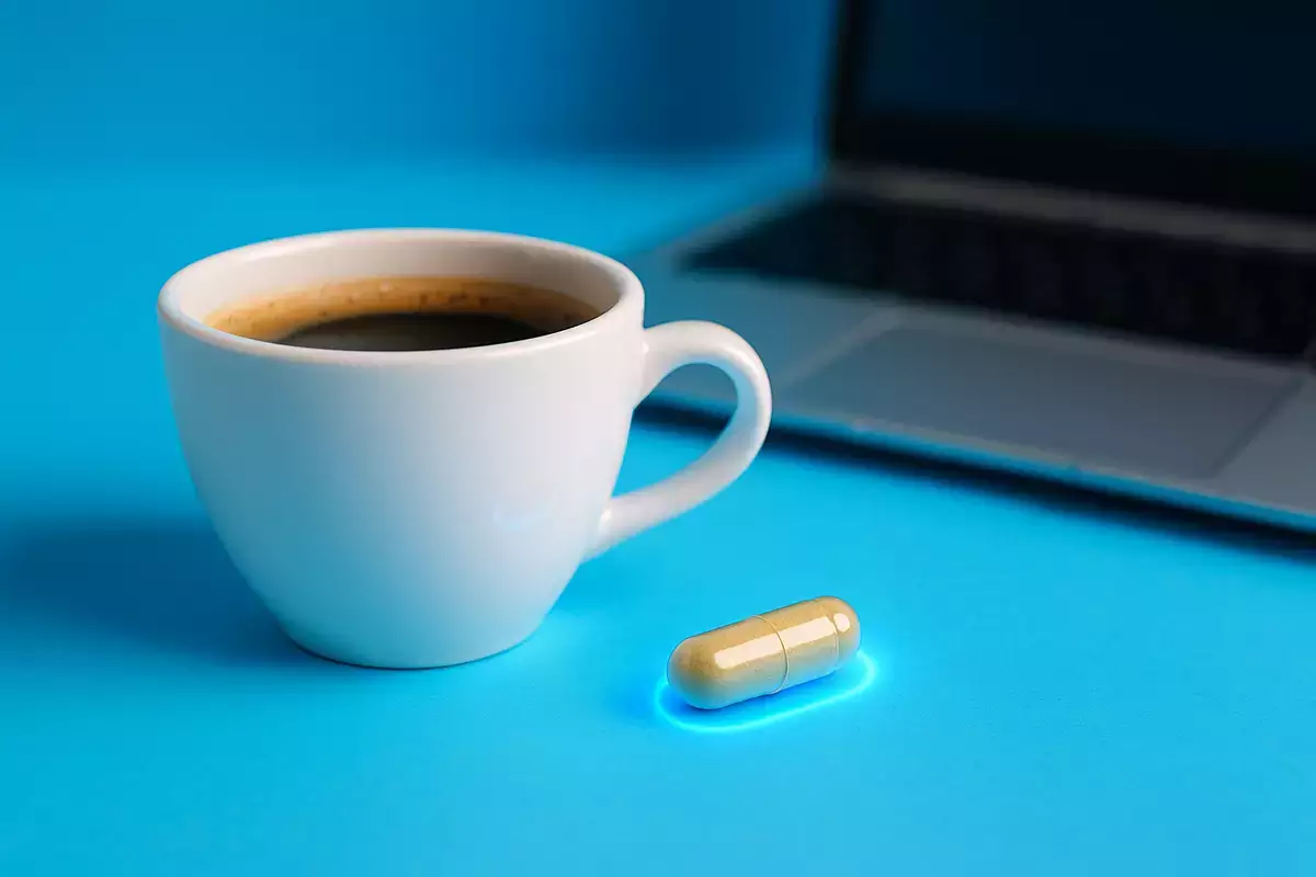 Caffeine and L-Theanine combo for improved focus and calm energy