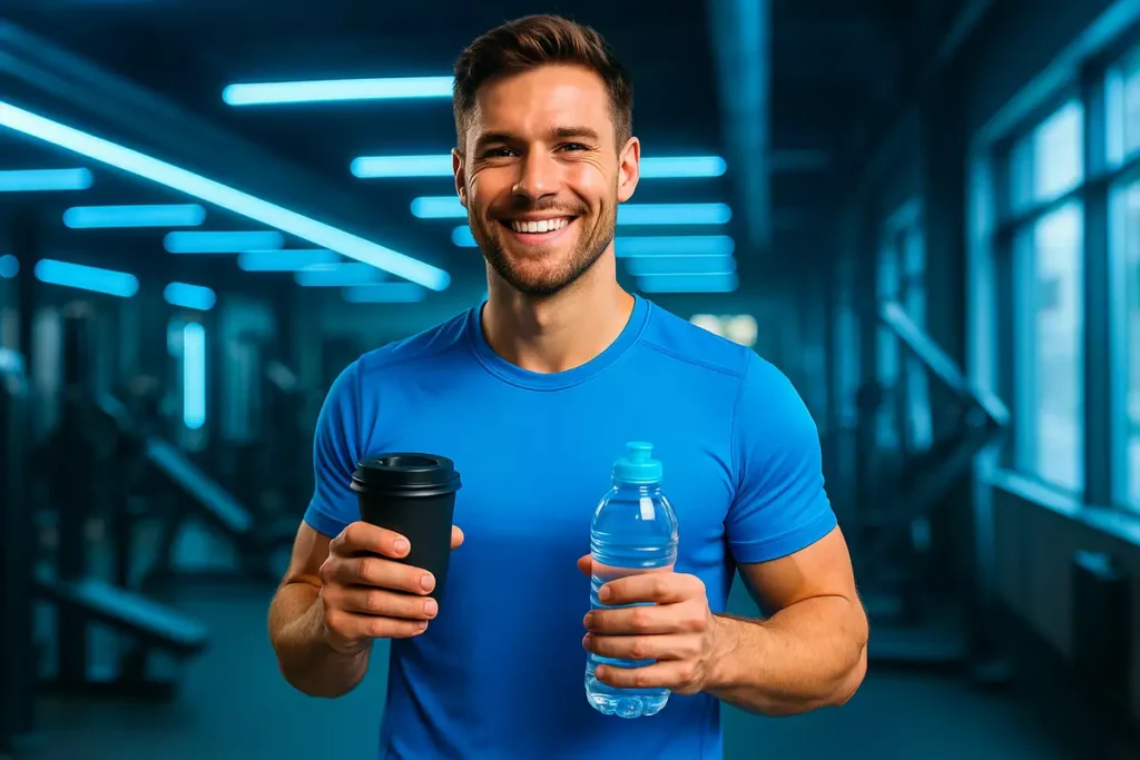 Athlete practicing safe and moderate caffeine use for peak performance