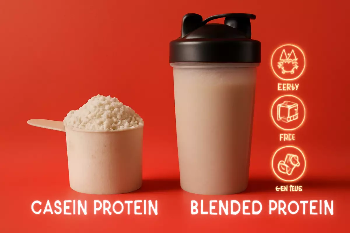 Casein vs blended protein powders comparison for athletes
