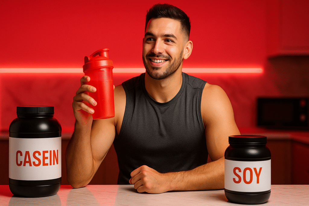 Choosing the best slow-digesting protein between casein and soy for fitness and health goals