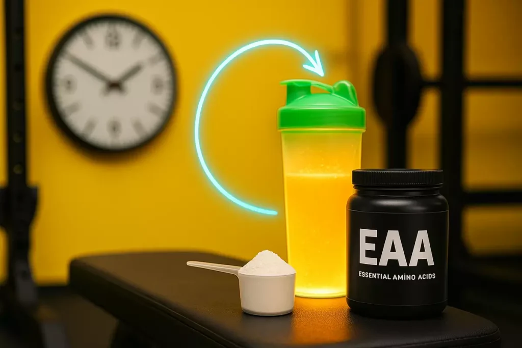 Optimal timing and dosage of EAAs for reducing DOMS