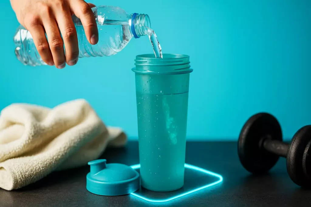 Hydration with water during long endurance and strength workout