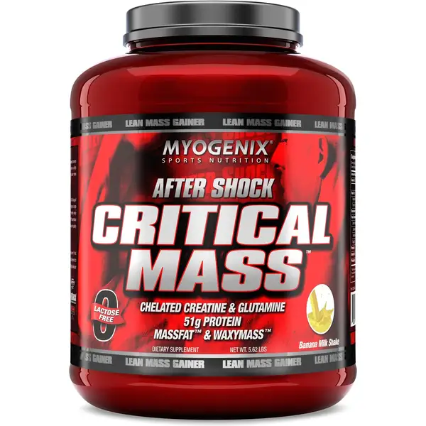 Myogenix Critical Mass lactose free weight gainer - Budget friendly dairy free mass gainer with ultra-filtered whey isolates