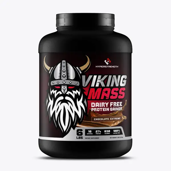 Viking MASS dairy free vegan mass gainer - Plant-based weight gainer with pea protein for lactose intolerant lifters
