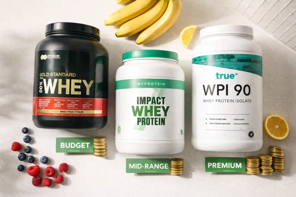Best value whey protein Australia – budget, mid-range, and premium options compared.