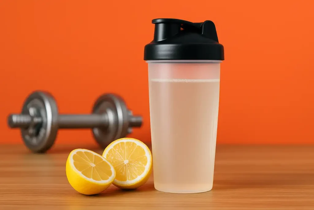 Clear BCAA drink showing clean taste and smooth mixability for unflavored amino acids